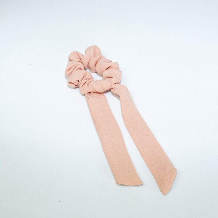 Penelopy Peach Long Tail Scrunchie