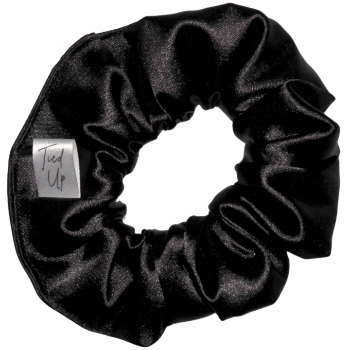 Bailey Black Satin Scrunchie